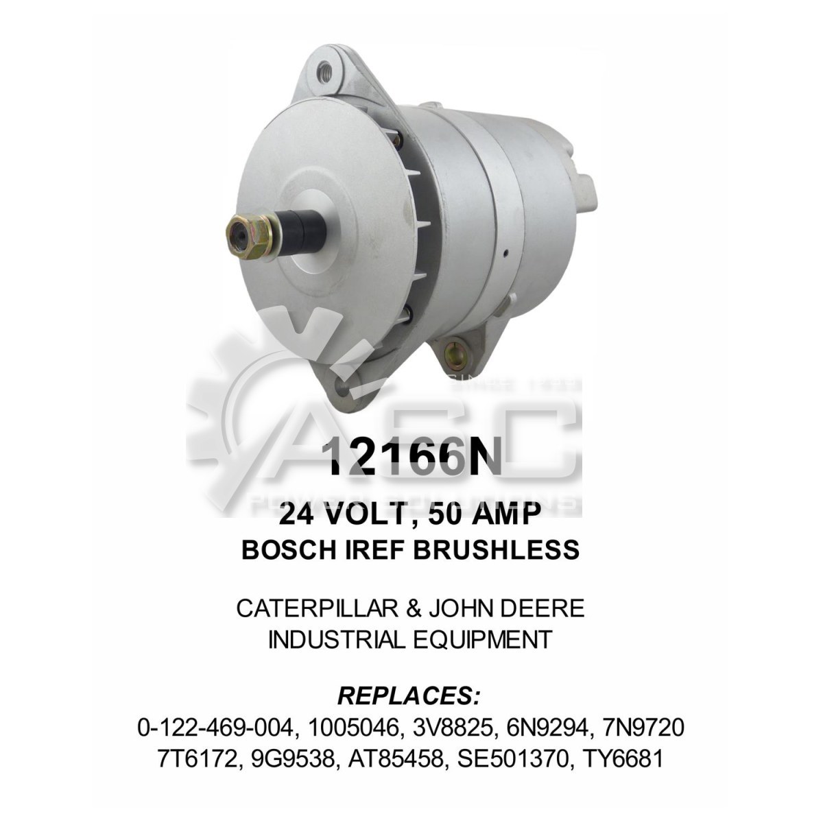 A241395_ASC, Alternator, 24V, 50 Amp, IR, EF, Bi, Bosch, Reman